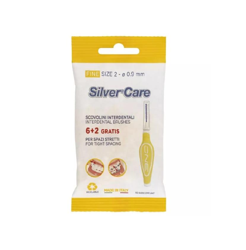 SILVER CARE CEPILLO INTERDENTAL ULTRA FINO 6+2 U