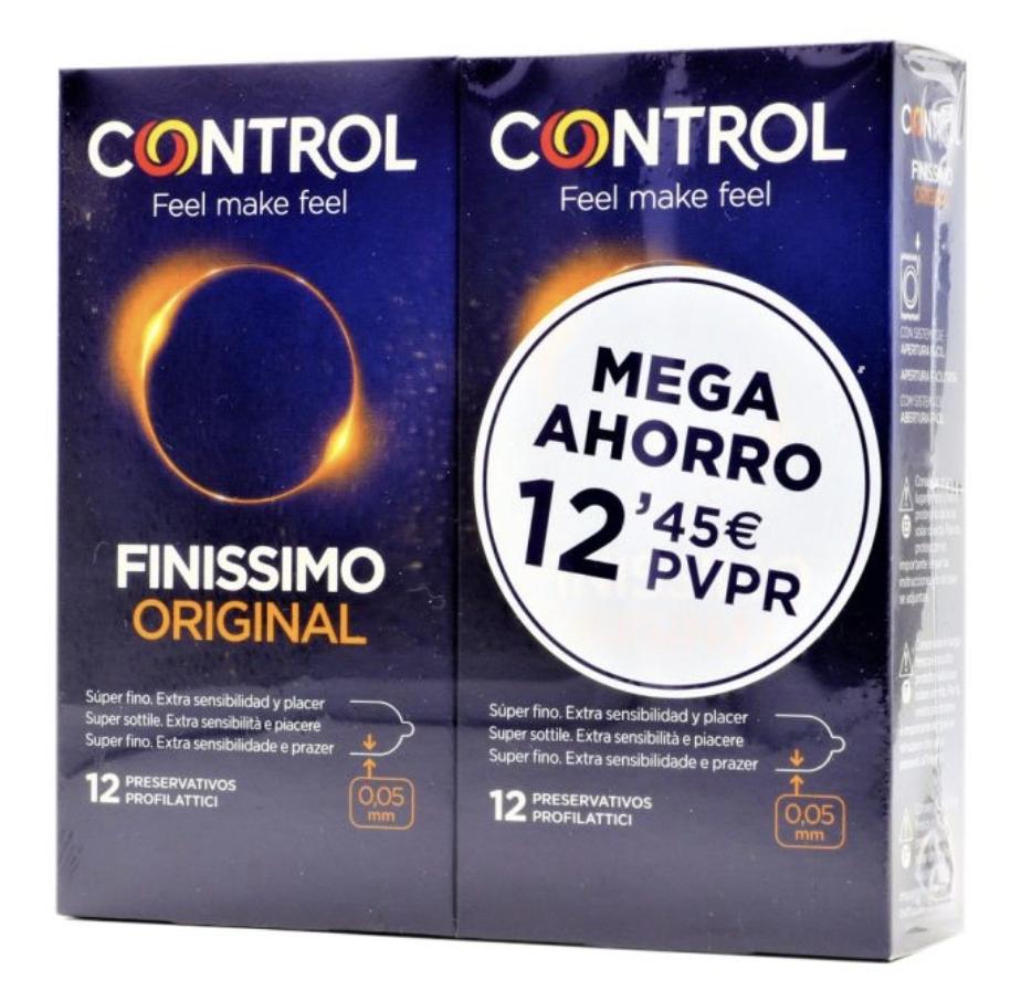 CONTROL FINISSIMO PRESERVATIVOS 12U + 12U MEGAAHORRO