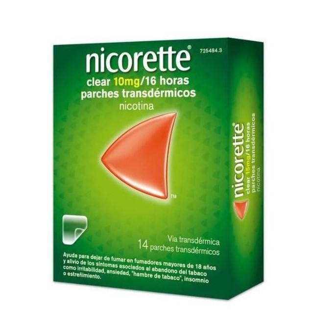 NICORETTE CLEAR 10 MG/16 H 14 PARCHES TRANSDERMICOS 15,75 MG (BOLSA PAPEL/PET/CICLOOLEFINA)