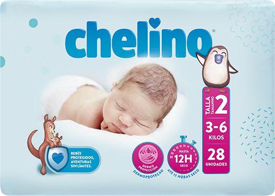 CHELINO PAÑAL INFANTIL T- 2 (3 -6kg) 28 UDS