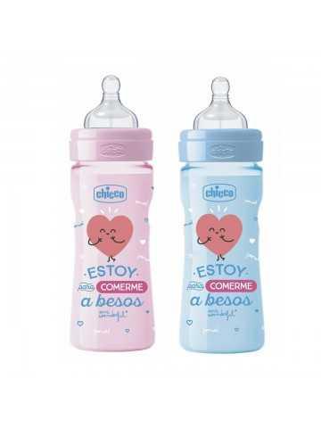 BIBERON CHICCO SILICONA MR WONDERFUL 250ML 2+MEDIUM