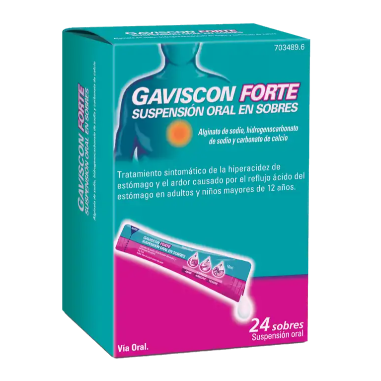 GAVISCON FORTE 12 SOBRES SUSPENSION ORAL 10 ML