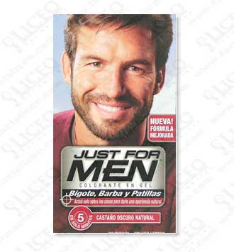 JUST FOR MEN BIGOTE Y BARBA GEL COLORANTE 30 CC