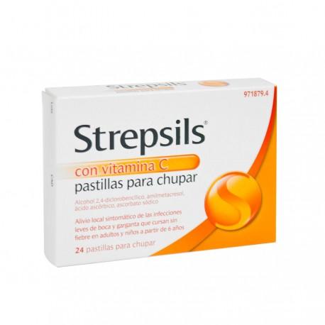Strepsils Con Vitamina C 24 Pastillas  ParaFarma Farmacia Online Envíos en  24 horas