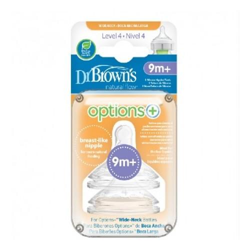 Opções de tetina da boca de silicone+ Dr. Bown's Natural Flow Nível 4 2 U